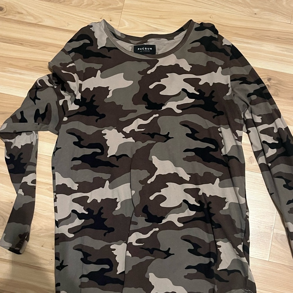 Pacsun Camouflage Long Sleeve Shirt